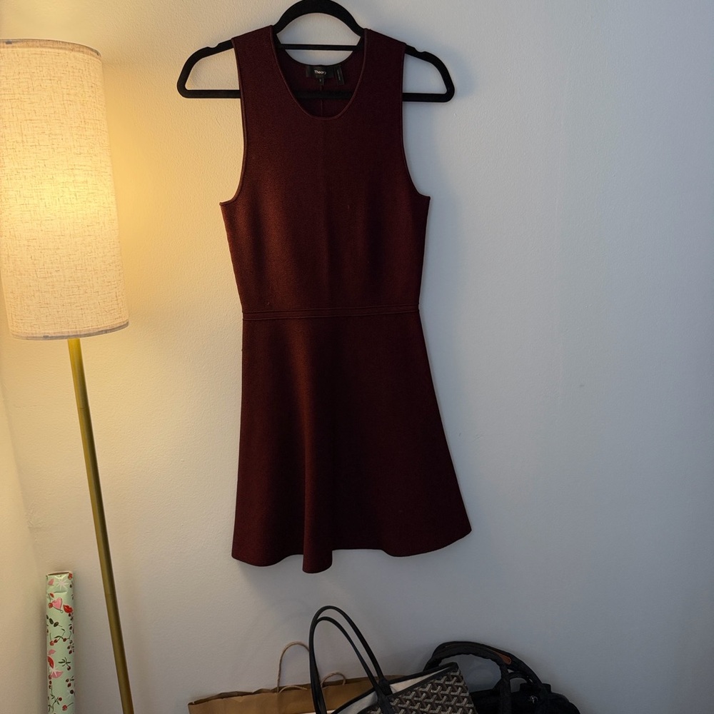 Theory Rich Burgundy Mini Dress